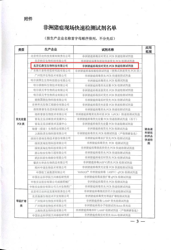 20190611 关于公布非洲猪瘟现场快速检测试剂名单的通知-3